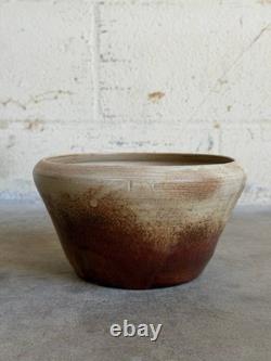 Studio Ceramic Light Brown Gradient Bowl 1960s Mid-Century Modern