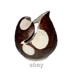 Studio Ceramic Vase Signed Midcentury abstract Case vintage pottery