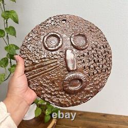 Studio Pottery Clay Face Mask Wall Art Handmade Vintage 1997 Signed Hampton 10