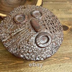 Studio Pottery Clay Face Mask Wall Art Handmade Vintage 1997 Signed Hampton 10