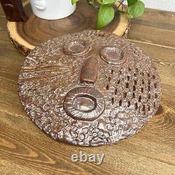 Studio Pottery Clay Face Mask Wall Art Handmade Vintage 1997 Signed Hampton 10