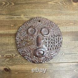 Studio Pottery Clay Face Mask Wall Art Handmade Vintage 1997 Signed Hampton 10
