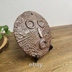 Studio Pottery Clay Face Mask Wall Art Handmade Vintage 1997 Signed Hampton 10