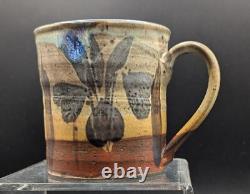 Studio Pottery Mug William Bill Creitz Iris VTG MCM Portland Oregon