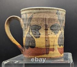 Studio Pottery Mug William Bill Creitz Iris VTG MCM Portland Oregon