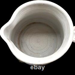 Studio Pottery Pitcher 1977 Signed Sakoda Stoneware Earthenware Arrow Design