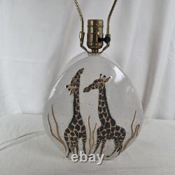 Studio Pottery Table Lamp Giraffe Vintage Ray Tami Bier Charleviox MI Nusery
