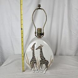 Studio Pottery Table Lamp Giraffe Vintage Ray Tami Bier Charleviox MI Nusery