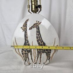 Studio Pottery Table Lamp Giraffe Vintage Ray Tami Bier Charleviox MI Nusery