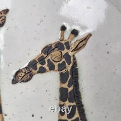 Studio Pottery Table Lamp Giraffe Vintage Ray Tami Bier Charleviox MI Nusery