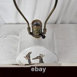 Studio Pottery Table Lamp Giraffe Vintage Ray Tami Bier Charleviox MI Nusery