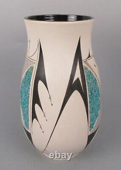 Studio Pottery Vase Iowa Elaine Knutsen American Handmade Wheel Thrown Native #3