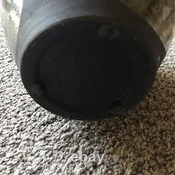 Studio Pottery Vase Signed Large Green Vintage Pot Ribbed Mid Century Ceramic