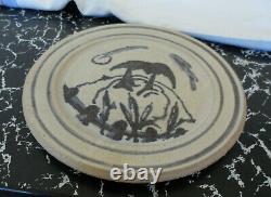 Studio Pottery, Vintage Derek Emms, Plate 8 Ins Dia. 1983. Rare Very Good