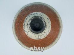 Stunning Robin Welch Vintage Studio Pottery Raku Style Footed Flared Bowl Look