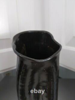 Stunning Studio Art Pottery VASE Signed Vintage MCM Primitive