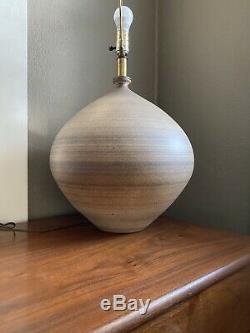 Stunning Vintage Lee Rosen Design Technics Studio Pottery Ceramic Table Lamp