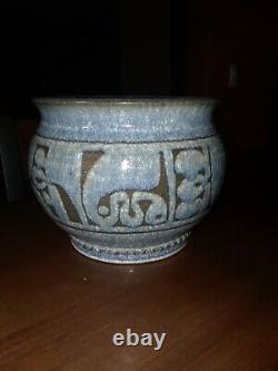Stunning Vintage Lucian Krawczyk Studio Pottery Bowl Vase Signed Exc 1980 Rare