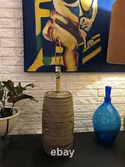 Stunning Vintage Mid Century Studio Pottery 29 1/2 Lamp