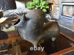 Stunning Vintage Modernist Style Studio Pottery Figure of Water Buffalo / Bull