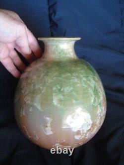 Stunning Vintage Studio Pottery Porcelain CRYSTALLINE Star Burst Vase