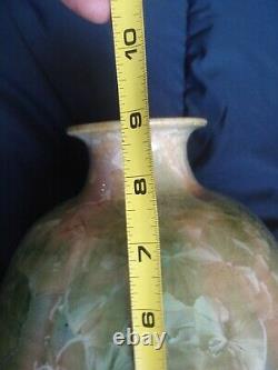 Stunning Vintage Studio Pottery Porcelain CRYSTALLINE Star Burst Vase