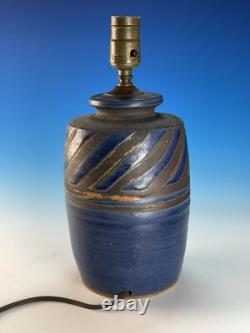 Superb Vintage Studio Pottery Table Lamp Mid Century Modern MAYHER Stoneware