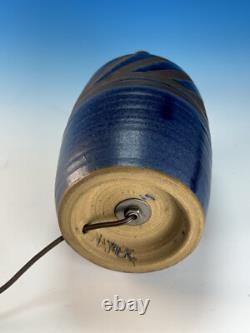 Superb Vintage Studio Pottery Table Lamp Mid Century Modern MAYHER Stoneware