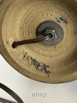 Superb Vintage Studio Pottery Table Lamp Mid Century Modern MAYHER Stoneware