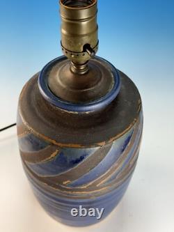 Superb Vintage Studio Pottery Table Lamp Mid Century Modern MAYHER Stoneware
