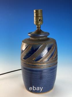 Superb Vintage Studio Pottery Table Lamp Mid Century Modern MAYHER Stoneware
