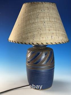 Superb Vintage Studio Pottery Table Lamp Mid Century Modern MAYHER Stoneware