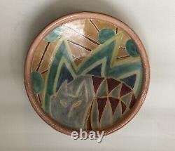 TS Post Pottery Serving, Centerpiece Bowl 12 Inches Vintage 1989