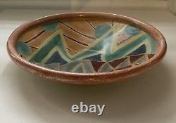 TS Post Pottery Serving, Centerpiece Bowl 12 Inches Vintage 1989