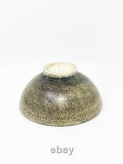 T & S Harlander Studio Art Pottery Bowl Etched Faces Design Vintage Brooklin Ont