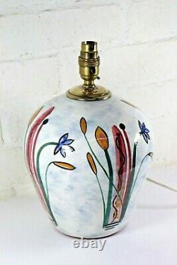 Table Lamp A Vintage English Studio Pottery Lamp By Neville & Green Hand Painted