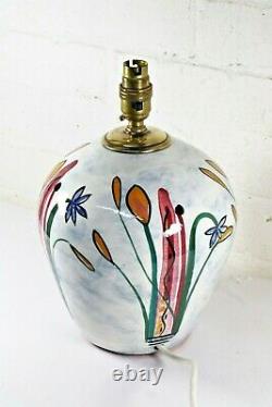 Table Lamp A Vintage English Studio Pottery Lamp By Neville & Green Hand Painted