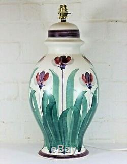 Table Lamp A Vintage Large Iden Pottery Rye Hand Painted Studio Pottery Ceramics