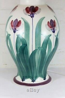 Table Lamp A Vintage Large Iden Pottery Rye Hand Painted Studio Pottery Ceramics