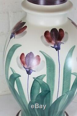 Table Lamp A Vintage Large Iden Pottery Rye Hand Painted Studio Pottery Ceramics