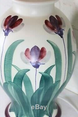 Table Lamp A Vintage Large Iden Pottery Rye Hand Painted Studio Pottery Ceramics