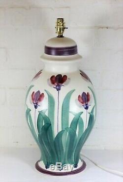 Table Lamp A Vintage Large Iden Pottery Rye Hand Painted Studio Pottery Ceramics