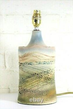 Table Lamp A Vintage Studio Pottery White House Lamp Country Scene