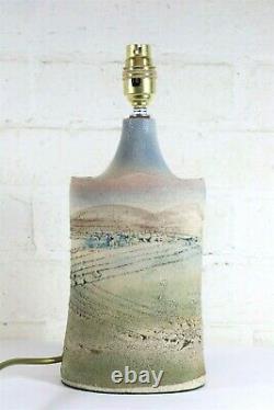 Table Lamp A Vintage Studio Pottery White House Lamp Country Scene