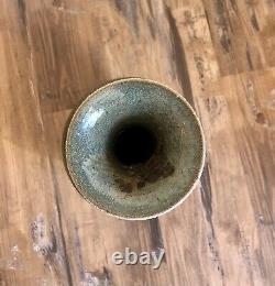 Tall Schwenk MCM Studio Pottery Vase Signed Vintage Glazed Canadian Rare Mod