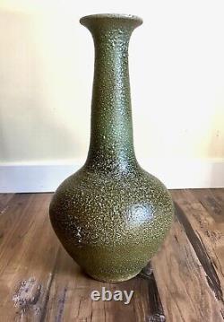 Tall Schwenk MCM Studio Pottery Vase Signed Vintage Glazed Canadian Rare Mod