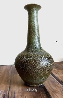 Tall Schwenk MCM Studio Pottery Vase Signed Vintage Glazed Canadian Rare Mod