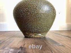 Tall Schwenk MCM Studio Pottery Vase Signed Vintage Glazed Canadian Rare Mod