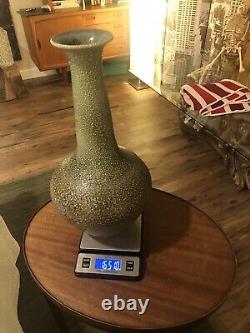 Tall Schwenk MCM Studio Pottery Vase Signed Vintage Glazed Canadian Rare Mod