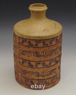 Thomas Shafer Textured Art Studio Pottery Vase Bottle 8 Signed Vintage Rare